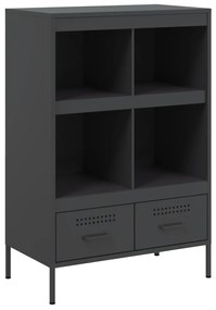 843102 vidaXL Dulap înalt, negru, 68x39x101,5 cm, oțel