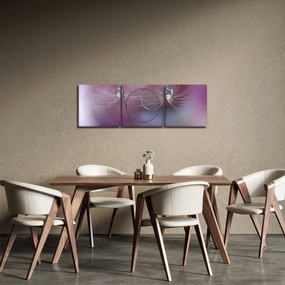 Tablou cu picături pe puf (cu ceas) (90x30 cm)