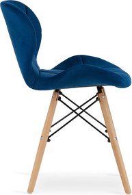 Scaun albastru LAGO VELVET
