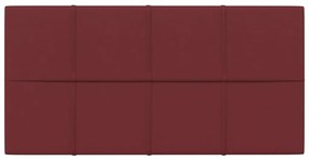Panouri de perete 12 buc. rosu vin 60x30 cm textil 2,16 m   12, Bordo, 60 x 30 cm