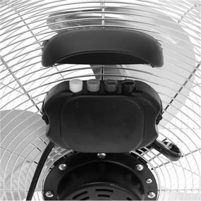 Ventilator puternic, 100 W, metalic, de podea 45 cm argintiu Klausberg KB7471, lame din aluminiu