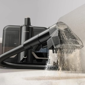 La mâna a doua: Aspirator cu spalare pentru covoare si tapiterie Dreame N10, 450 W, 12000 Pa, 1,6/0,75 L, Cu apa caldă pana la 60°C, Autocuratare, Negru
