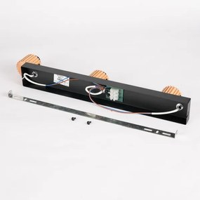 Brilagi - Plafonieră ODENSE cu 3 spoturi, 3xE14/10W/230V, lemn/negru