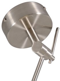 Lampă suspendată inteligentă din oțel cu abajur alb 35 cm inclusiv Wifi A60 - Blitz