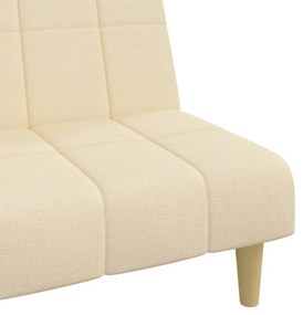 Canapea extensibila cu 2 locuri, crem, material textil Crem