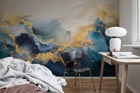 Fototapet, Gold Stream, Blue, Rebel Walls