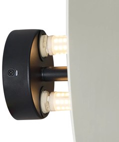 Lampă de perete de design bej organic 32cm 2 lumini - Pulley