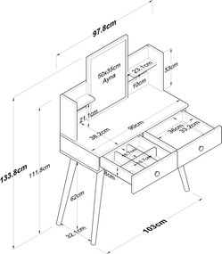 Măsuță de toaletă BJ 102 White