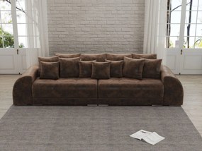 Canapea extensibilă dumonde cu 2 lăzi de depozitare si sezut confortabil din spuma high-density,Verona Madagaskar Brown 310x100 cm
