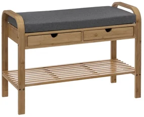 Banca Hol Brone, bambus, maro, 74 x 34 x H 55 cm
