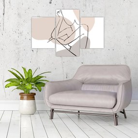 Tablou - Femeie corp linie de artă N⁰1 (90x60 cm)