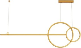 Lustra aurie inelara LED Range 120cm