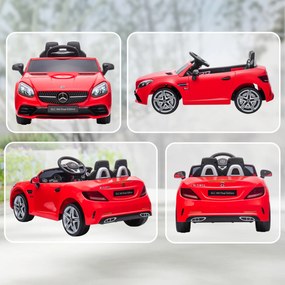 AIYAPLAY Mașină Electrică pentru Copii 3-6 Ani cu 2 Motoare, Telecomandă și Design Atrăgător, Dimensiuni 107x62,5x44 cm, Roșu | Aosom România