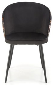 Scaun K506 negru/floral