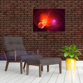 Tabloul modern cu abstracțiune roz (70x50 cm)