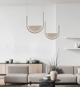 Lustra design modern LED DECO negru/ gri deschis