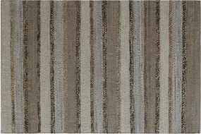 Covor din iută, lână și bumbac țesut manual, antiderapant, multicolor natural, 140 x 200 cm, 2200 GSM, „Jute Wool Carpet"