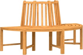 364406 vidaXL Bancă de copac semi rotundă, Ø160 cm, lemn masiv de tec