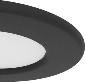 Eglo 901385 - Set 3x spoturi încastrate FUEVA, LED 3,7 W, 230 V, Ø 8,8 cm, negru