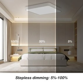 Plafonieră LED dimabilă Brilagi POOL SQUARE LED/36W/230V 3000-6000K 40x40 cm alb + telecomandă