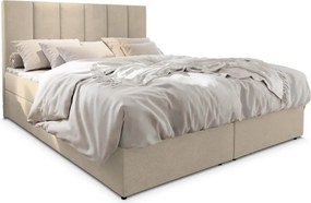 OFERTA Pat tapițata boxspring MERALIS 180x200 cm bej calitatea II Saltele: Saltea cu arcuri Bonell