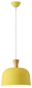 Lustră pe cablu 1xE27/15W/230V galben pr. 27 cm