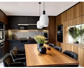 Lustră suspendată pe cablu WOLKEN 1xE27/40W/230V alb/negru