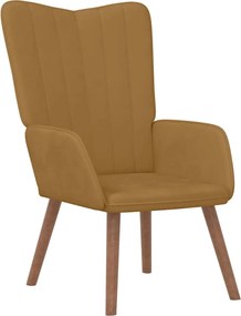 vidaXL Scaun de relaxare, maro, catifea