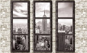 Fototapet - New York - privire din geam (152,5x104 cm)