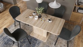 Mazzoni ASTON MINI-Z Stejar Sonoma - MĂSUȚĂ DE CAFEA MODERNĂ EXTENSIBILĂ REGLABILĂ PE ÎNĂLȚIME MASĂ TRANSFORMABILĂ