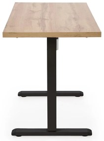 Masa de birou cu functie de reglare a inaltimii B54 stejar artizan/negru L120 cm