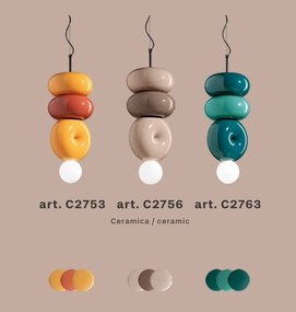 Lustra retro realizata manual din ceramica Bumbum