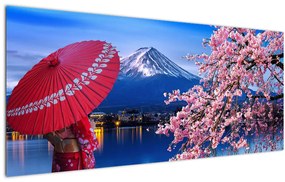 Tablou - cu privire la munte - Japonia (120x50 cm)