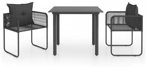 Set mobilier de gradina Culoare negru, DISMA