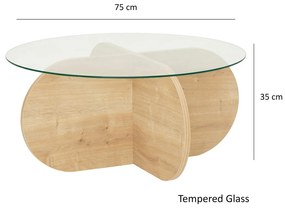Măsuță de cafea Bubble Sapphire Oak