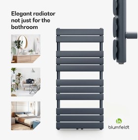 Blumfeldt Fairmont, 50 x 107, radiator, 509 W, apă caldă, 4 șine pentru prosoape, 1/2"