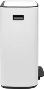 Cos de gunoi Brabantia Bo Pedal 1003188, 2x30 L, Inchidere lina, Baza antiderapanta, Alb