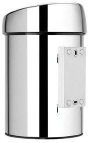 Cos de gunoi Brabantia Touch Bin 647210, 3 L, Deschidere lina si silentioasa, Montare pe perete, Otel inoxidabil lucios, Inox