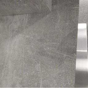 Masa dining, alb HG extra lucios beton, 160x90 cm, FARNEL