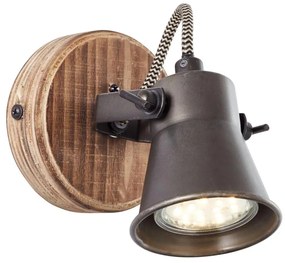 Brilliant - Aplică spot de perete SEED 1x GU10/5W/230V negru/maro