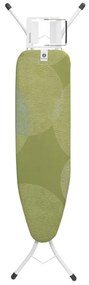Masa de calcat Brabantia A 1005614, 110x30 cm, 7 pozitii de reglare, Suport pentru fierul de calcat, Verde