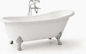 Cada baie freestanding RETRO Alb
