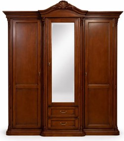 Dulap lemn masiv Briston 3 usi 2 sertare: L 178 x A 65 x H 233 cm