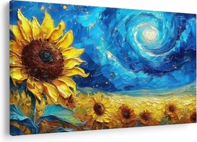 Tablou - Pictura floarea-soarelui (90x60 cm)
