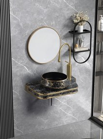 Lavoar Ceramic Premium 039B – 65.5×37×8 cm, Design Modern Oval, Finisaj Lucios