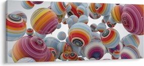Tablou cu bile pictate (120x50 cm)