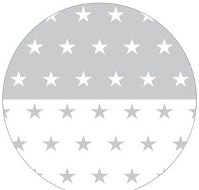 Apărătoare pentru pătuț alb/gri din amestec de bumbac 96 cm Little Stars – Roba