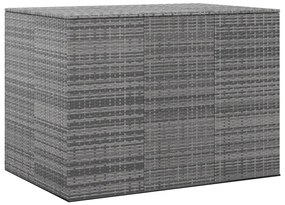 vidaXL Ladă grădină pentru perne, gri, 145x100x103 cm, ratan PE