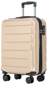 Valisă de cabină cu 4 roți Bontour „Spinner” cu încuietoare TSA, 55x39x20 cm, șampanie
