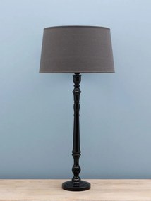 Lampa de masa, din lemn de mango, cu abajur din in, Kelsey